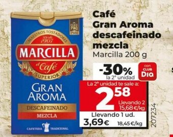 Dia Café Gran Aroma Descafeinado Mezcla oferta