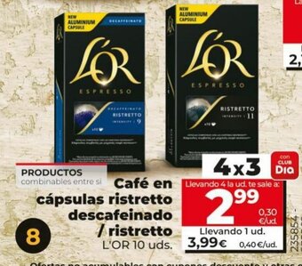 Dia Café en Cápsulas Ristretto Descafeinado / Ristretto oferta