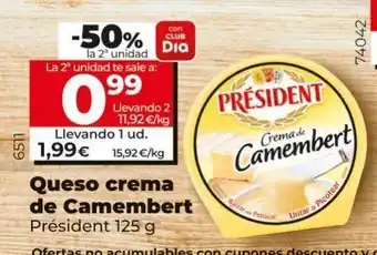 Maxi Dia Queso cremoso président oferta