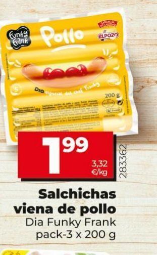 Maxi Dia Salchichas de pollo dia oferta