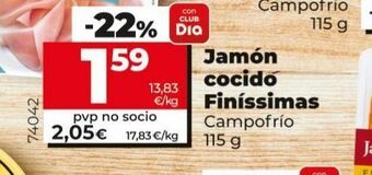 Maxi Dia Jamón cocido campofrío oferta