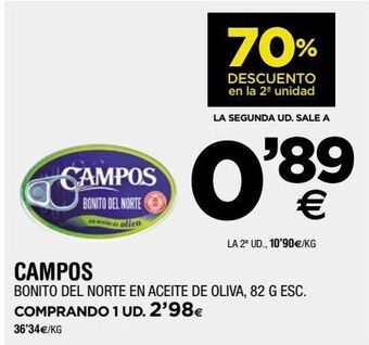 BM Supermercados Campos bonito del norte en aceite de oliva oferta