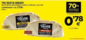 BM Supermercados The rustik bakery pan de molde masa madre clásico o cereales oferta