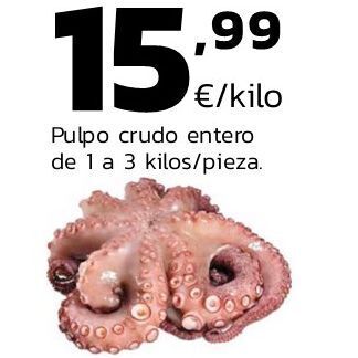 Supermercados Lupa Pulpo crudo entero oferta