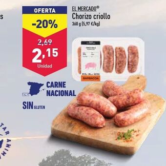 ALDI Chorizo criollo oferta