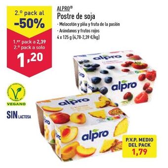 ALDI Postre de soja oferta