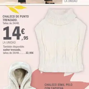 E.Leclerc Chaleco de punto trenzado oferta
