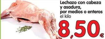 Alimerka Lechazo con cabeza y asadura, por medios o enteros oferta