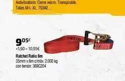 Cadena88 905€ +1.90=10.95€ ratchet ratio 6m 35mm x 6mc/máx. 2.000 kg con tensor. 369c204 ratio oferta