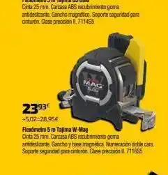 Cadena88 2393€ +5,02=28,95€ mag 5.0 flexómetro 5 m tajima w-mag cinta 25 mm. carcasa abs recubrimiento goma antideslizante. gancho oferta