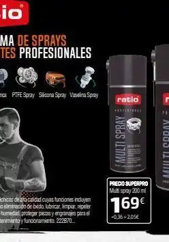 Cadena88 Ratio multi spray ba precio superpro multi spray 200ml 169€ -0,36=2,05€ oferta