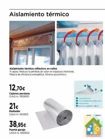 Cadena88 Aislamiento térmico aislamiento térmico reflectivo en rollos 4 capas. reduce la pérdida de calor en espacios interiores. me oferta
