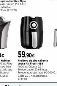 Cadena88 Freidora de aire jocca oferta