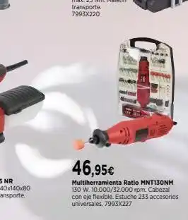 Cadena88 144 46,95€ multiherramienta ratio mnt130nm 130 w. 10.000/32.000 rpm. cabezal con eje flexible. estuche 233 accesorios unive oferta