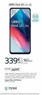 Movistar Oppo find x3 lite 339€ 16 pvpr 469€ ben val seg 107 77/100 (5g) con oferta