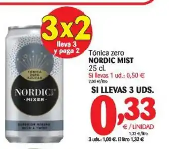 Alimerka Nordic Mist Tónica zero 25cl oferta