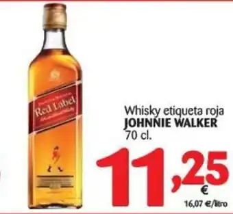 Alimerka Johnnie Wakker Whisky etiqueta roja 70cl oferta