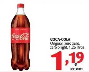 Alimerka Coca-Cola Original, zero zero, zero o light, 1,25L oferta