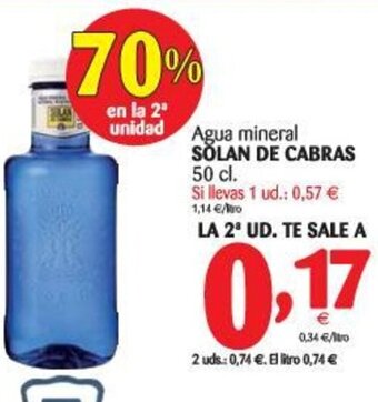 Alimerka Solan De Cabras Agua mineral 50cl oferta