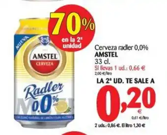 Alimerka Amstel Cerveza radler 0,0% 33cl oferta