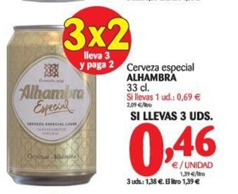 Alimerka Alhambra Cerveza especial 33cl oferta