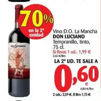 Alimerka Don Luciano Vino D.O. La Mancha Tempranillo , Tinto 75cl oferta