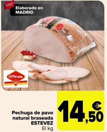 Carrefour Pechuga de pavo natural braseada estevez oferta