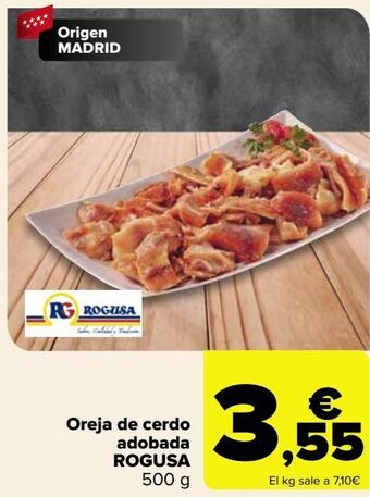Carrefour Oreja de cerdo adobada rogusa oferta