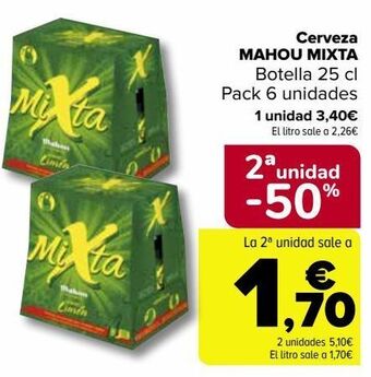 Carrefour Cerveza mahou mixta oferta