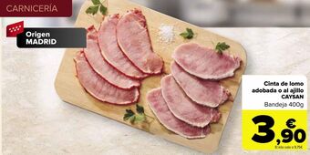 Carrefour Cinta de lomo adobada o al ajillo caysan oferta