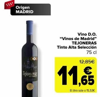 Carrefour Vino d.o. ''vinos de madrid'' tejoneras tinto alta selección oferta