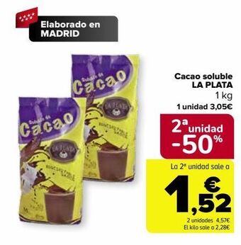 Carrefour Cacao soluble la plata oferta