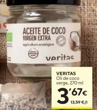 Caprabo Aceite de coco veritas oferta