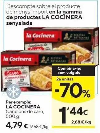 Caprabo Canelones la cocinera oferta