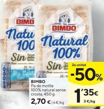 Caprabo Pan de molde bimbo oferta