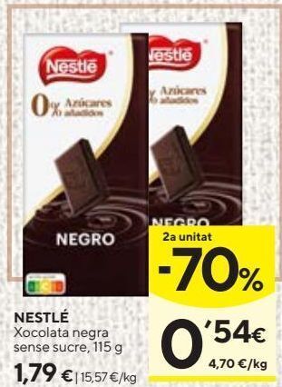 Caprabo Chocolate nestlé oferta