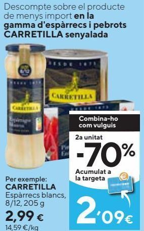 Caprabo Espárragos carretilla oferta