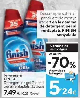 Caprabo Detergente lavavajillas finish oferta