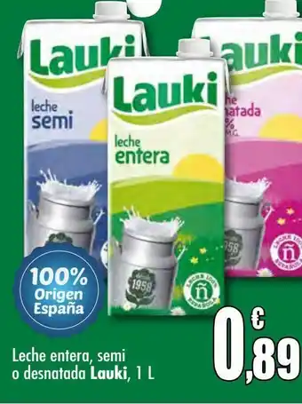 Unide Supermercados Leche entera, semi o desnatada lauki oferta