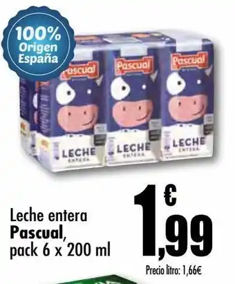 Unide Supermercados Leche entera pascual, pack 6 oferta