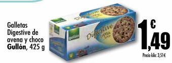 Unide Supermercados Galletas digestive de avena y choco gullón oferta
