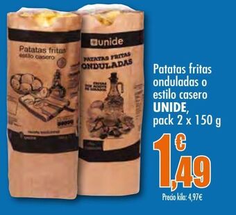 Unide Supermercados Patatas fritas onduladas o estilo casero unide oferta