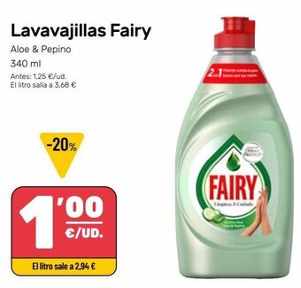 AhorraMas Detergente lavavajillas fairy oferta