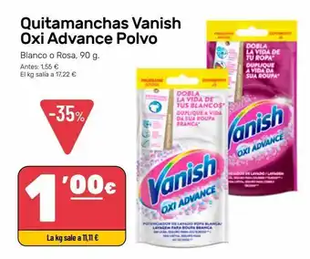 AhorraMas Quitamanchas vanish oferta
