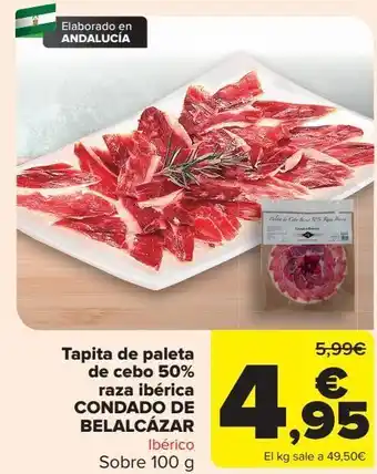 Carrefour Tapita de paleta de cebo 50% raza ibérica condado de belalcázar oferta