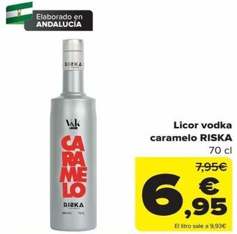 Carrefour Licor vodka caramelo riska oferta