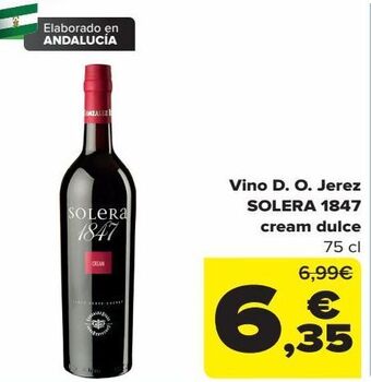 Carrefour Vino d.o. jerez solera 1847 cream dulce oferta