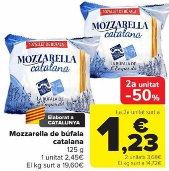 Carrefour Mozzarella de búfala catalana oferta