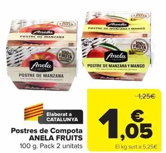 Carrefour Postres de compota anela fruits oferta