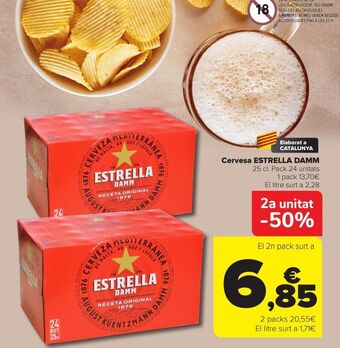 Carrefour Cervesa estrella damm oferta